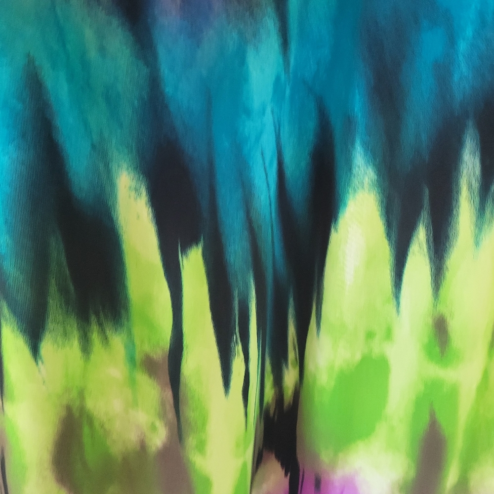 Rue 21 purple and green maxi dress. Razor back straps. Size medium. - Picture 8 of 10